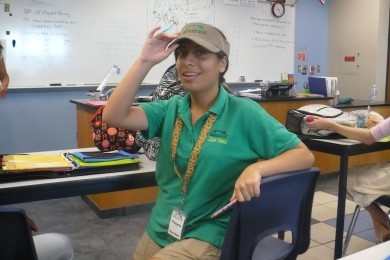 During Spirit Weeks Zoo Day, junior Victoria Hernandez shows off her Zoo Team uniform.