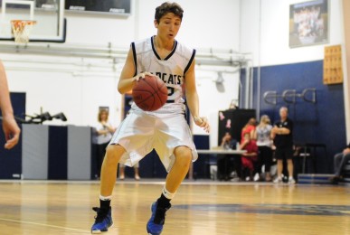 Sophomore Max Cormier drives the lane in a 2012 game.