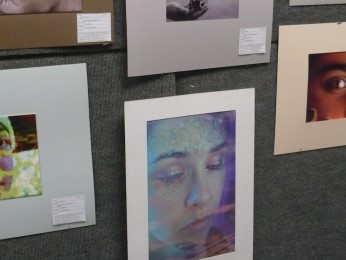 In addition to hanging in the mall, student art is currently being displayed in the media center.