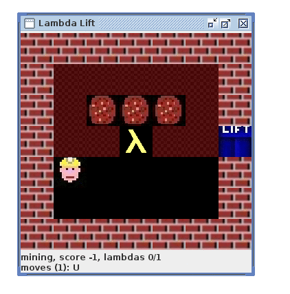 As part of the challenge, a simulated robot collects lambdas.