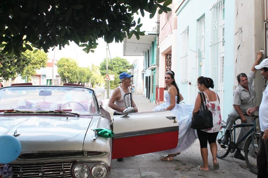In Cuba for her Quinceañera last summer, sophomore Megan Mateosky prepares for her party.
