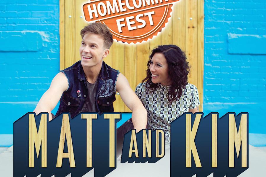 Matt and Kim will headline the FIT Homecoming Fest.