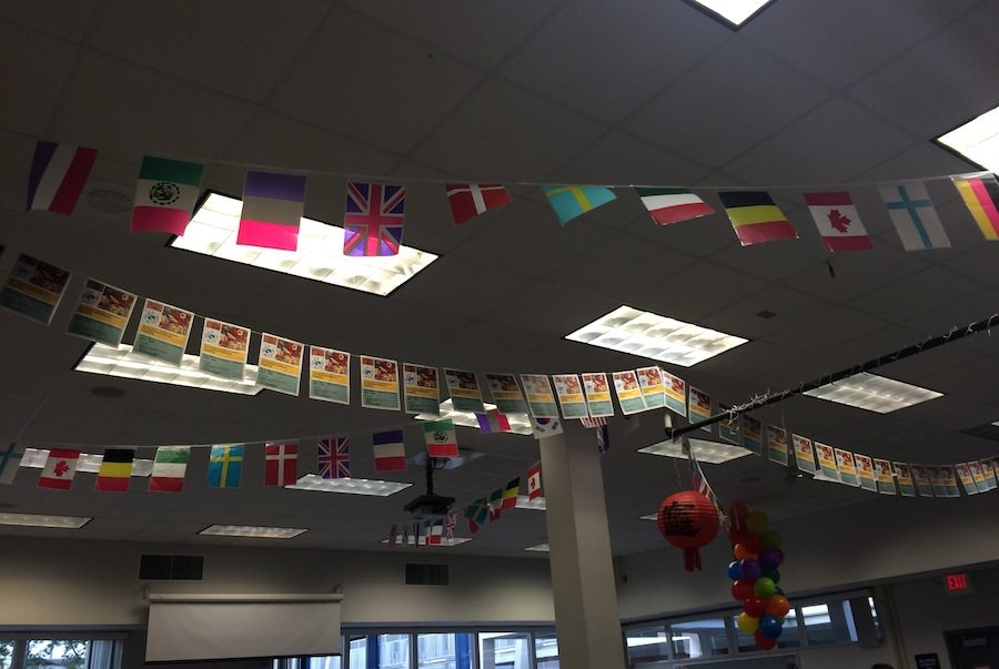 Finished decorations set up by members of the Spanish Honor Society.