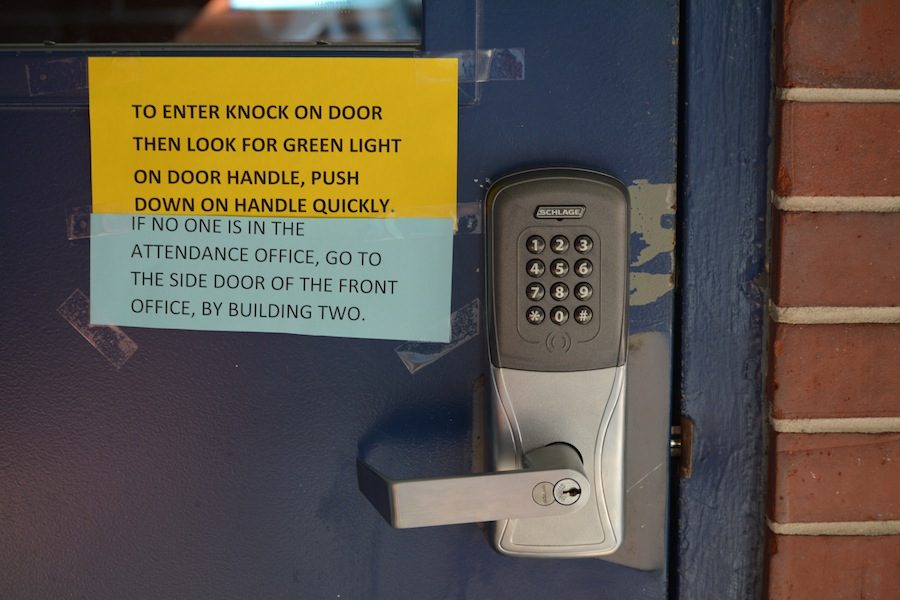 The new locks are part of a district-wide security enhancement program.