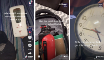 TikTok trend encourages stealing school property