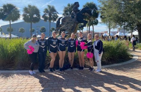 Dance team performs at UCF football game