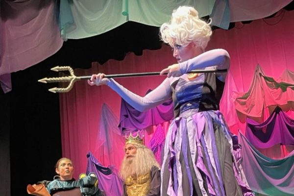 Senior Lillian Goodman performs as Ursula in The Little Mermaid.