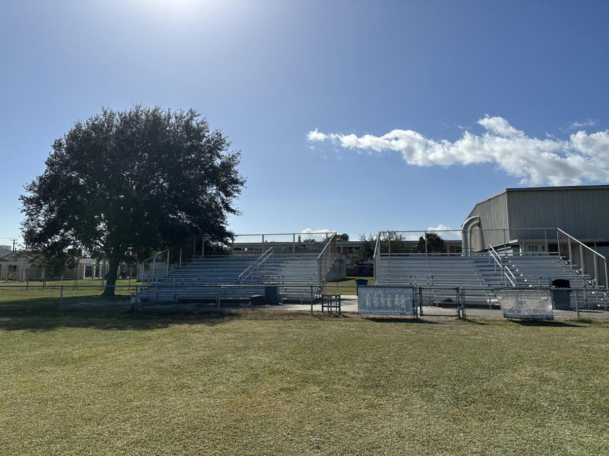 During the construction of the press box, there will be two sets of bleachers on either side of it, one side for Wildcats and the other for visitors.