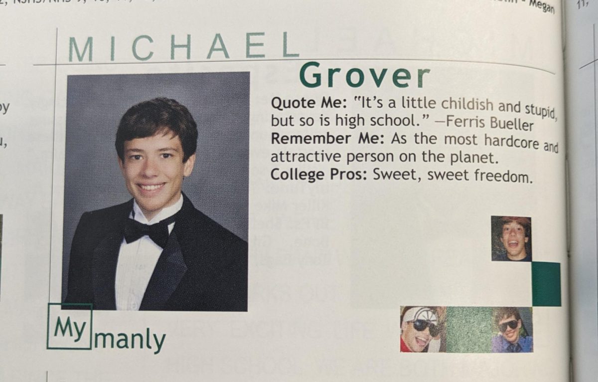 Michael Grovers senior portrait from the 2009 issue of the yearbook.