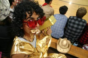 Junior Aarav Panchal celebrates after his homeroom "Murphy's Millions" won the Wildcat Challenge tug of war event. "It was a really fun experience for me overall," Aarav said. "My favorite event was the tug of war because Adrian Mahindra (11) was the G.O.A.T."