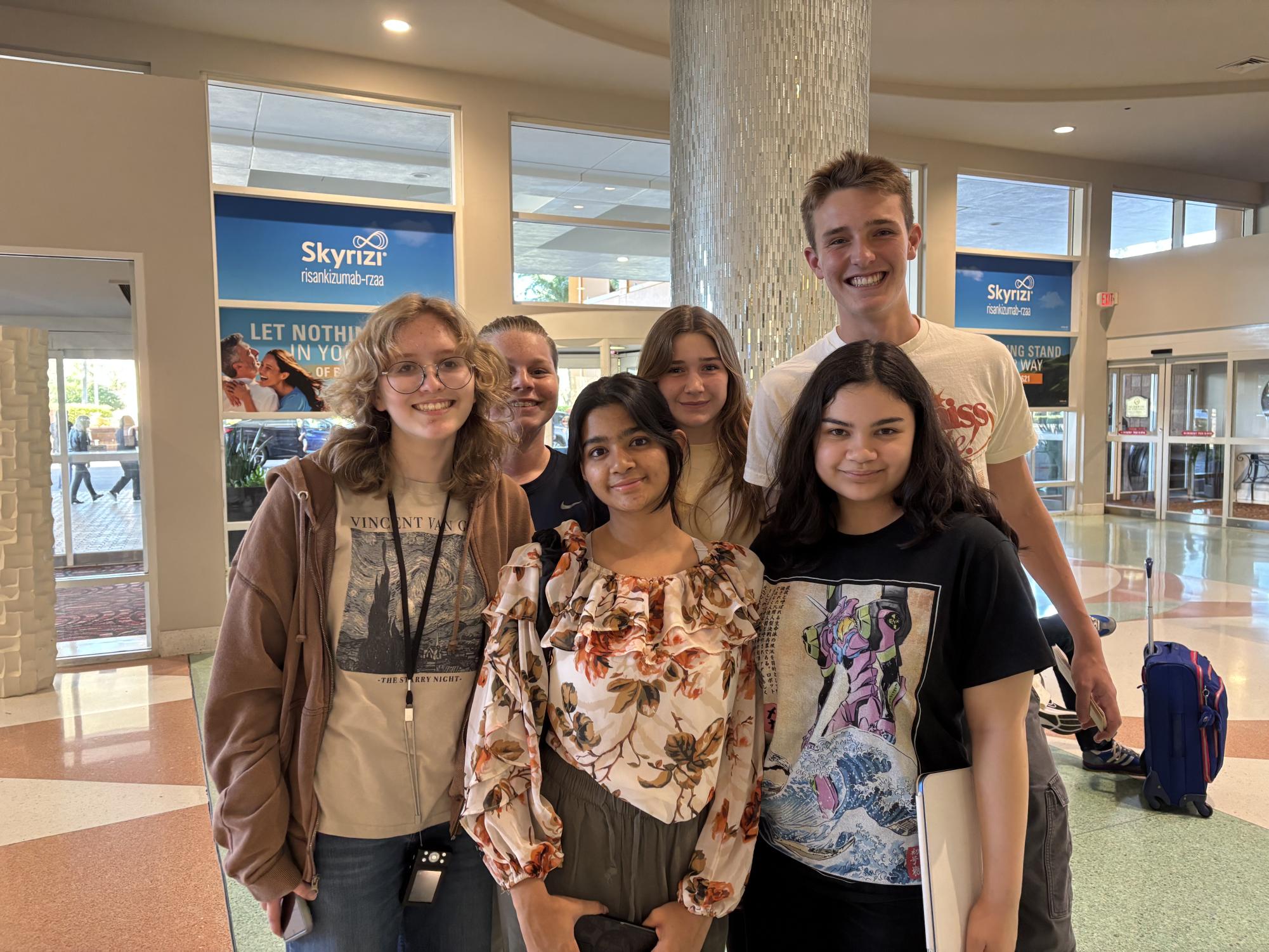 Members of the French National Honor Society pose at the Florida Congrès competition on March 6. “Congrès is going to be great this year,” junior Francis Lewandowski said. “Ms. Khlyabich set it up so well, and it’s going to be an amazing learning experience.”