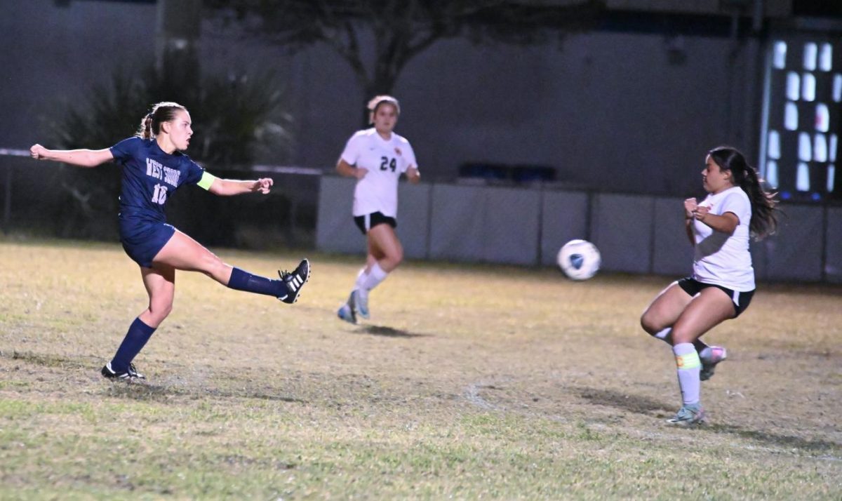 Scoring one of her two goals, sophomore, attacking midfielder Tana Burgreen aided her team in winning their first game of the season against Seminole High School on Nov. 5. “I was pretty excited [when I scored the goals] because we had been tied the whole game and I knew that [the win] would come eventually,” Burgreen said. “I think everybody’s really positive, and everybody’s supporting each other, and we're all working as hard as we can for each other, so [the energy is] good.”