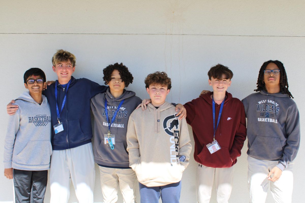 Pictured left to right: seventh graders Rushi Patel, Owen McMullin, Sonny Savage, Jacob Lockwood, Jack Eggers and Ethan Folson.