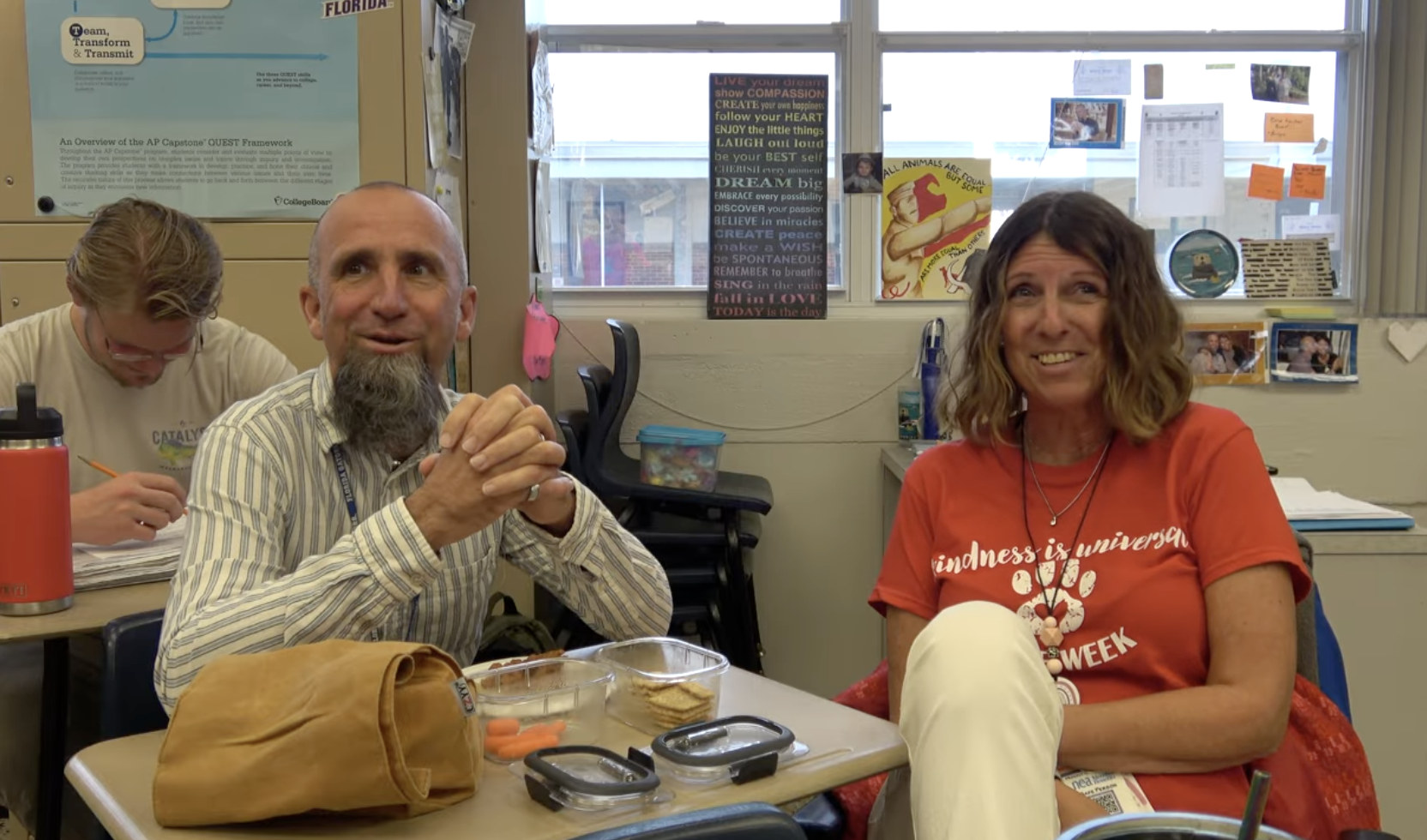 Celebrating their 25th wedding anniversary, Geoff (left) and Lynne Bramlett sit down to share the story of how they met.